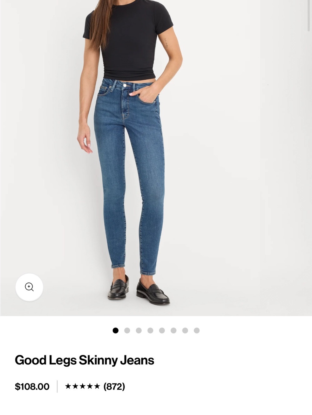 Good American Good Legs Skinny Jeans — Medium Blue